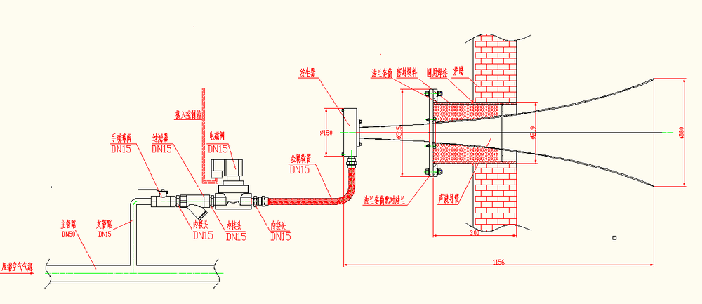 锅炉吹灰器结构图图片